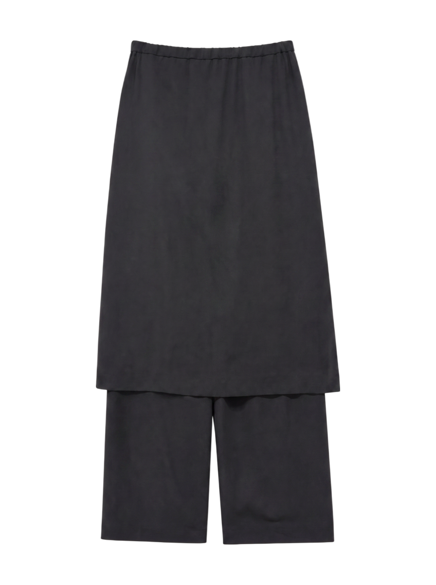 ラップスカート付きツイルパンツ