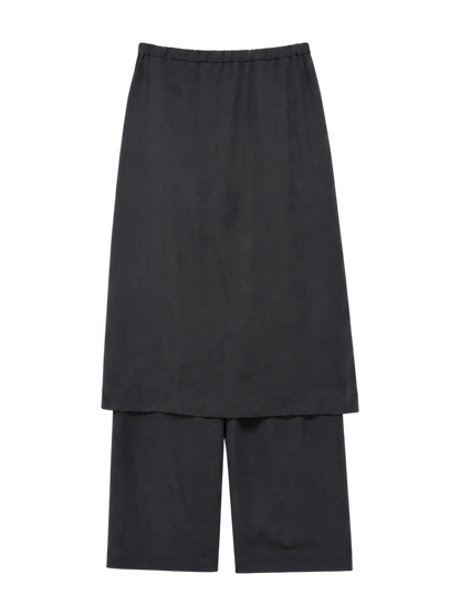 ラップスカート付きツイルパンツ