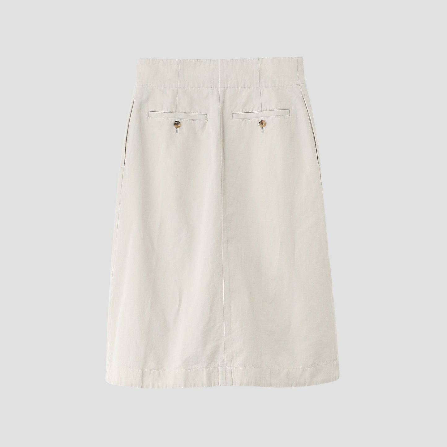 COTTON LINEN TWILL SKIRT
