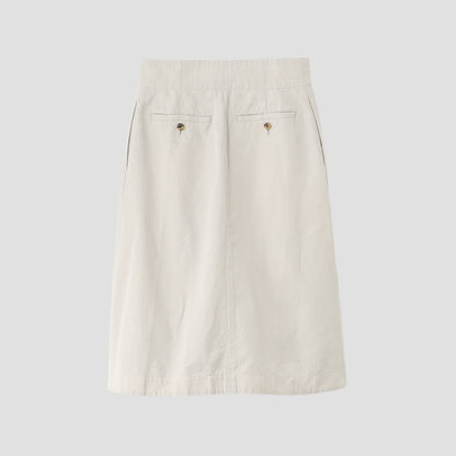 COTTON LINEN TWILL SKIRT