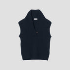 SHAWL COLLAR VEST KNIT