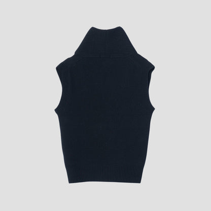 SHAWL COLLAR VEST KNIT