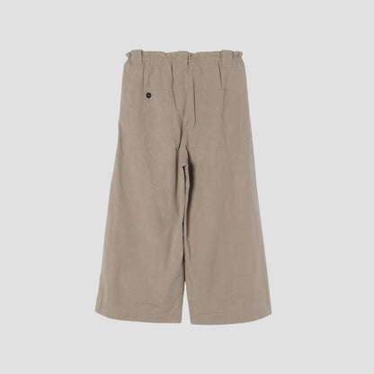 COTTON LINEN PLAIN WEAVE TROUSERS