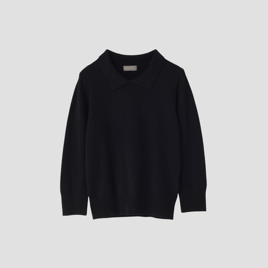 CASHMERE WOOL POLO JUMPER KNIT