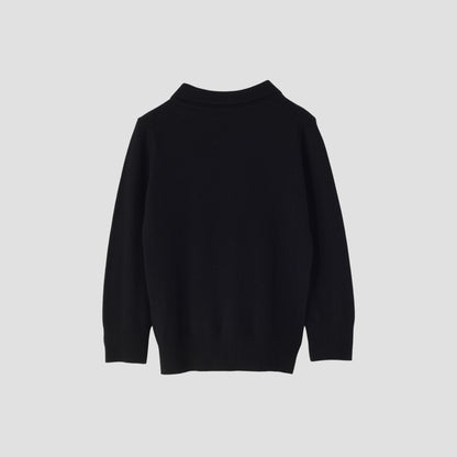 CASHMERE WOOL POLO JUMPER KNIT