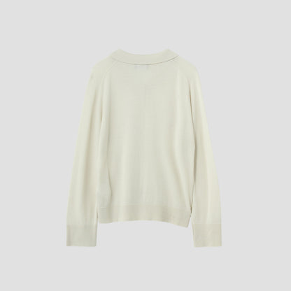 POLO COLLAR CARDIGAN KNIT