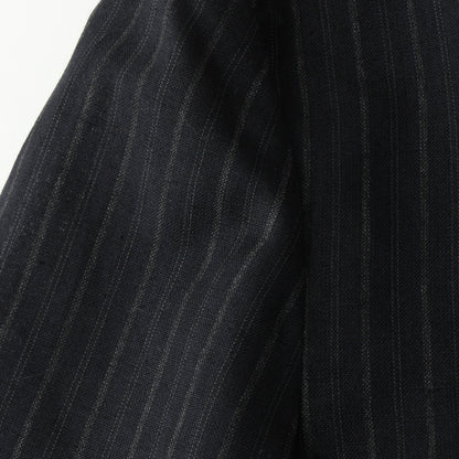 CHALK STRIPE LINEN WOOL JACKET