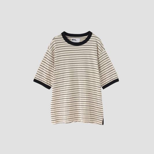 COTTON LINEN STRIPE JERSEY