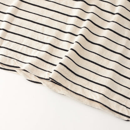 COTTON LINEN STRIPE JERSEY