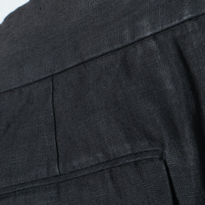 COATED LINEN PLAINWEAVE TROUSERS