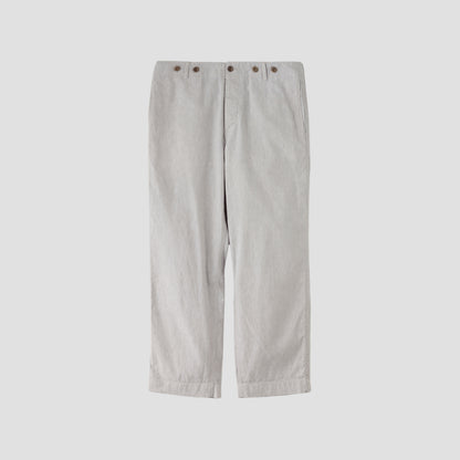 LINEN COTTON CANVAS TROUSERS