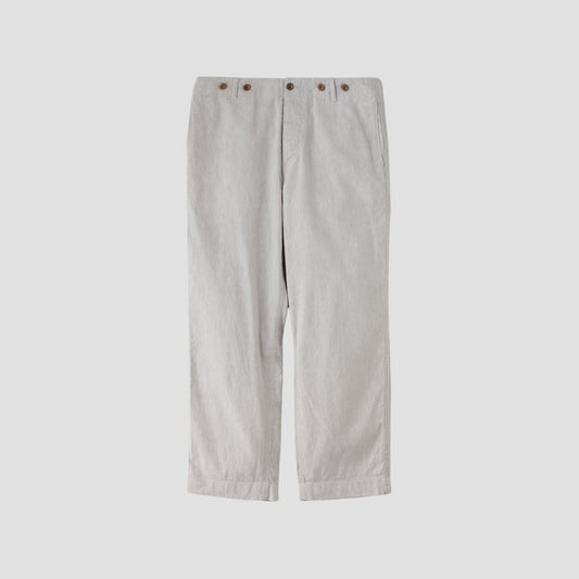 LINEN COTTON CANVAS TROUSERS