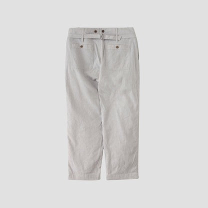 LINEN COTTON CANVAS TROUSERS