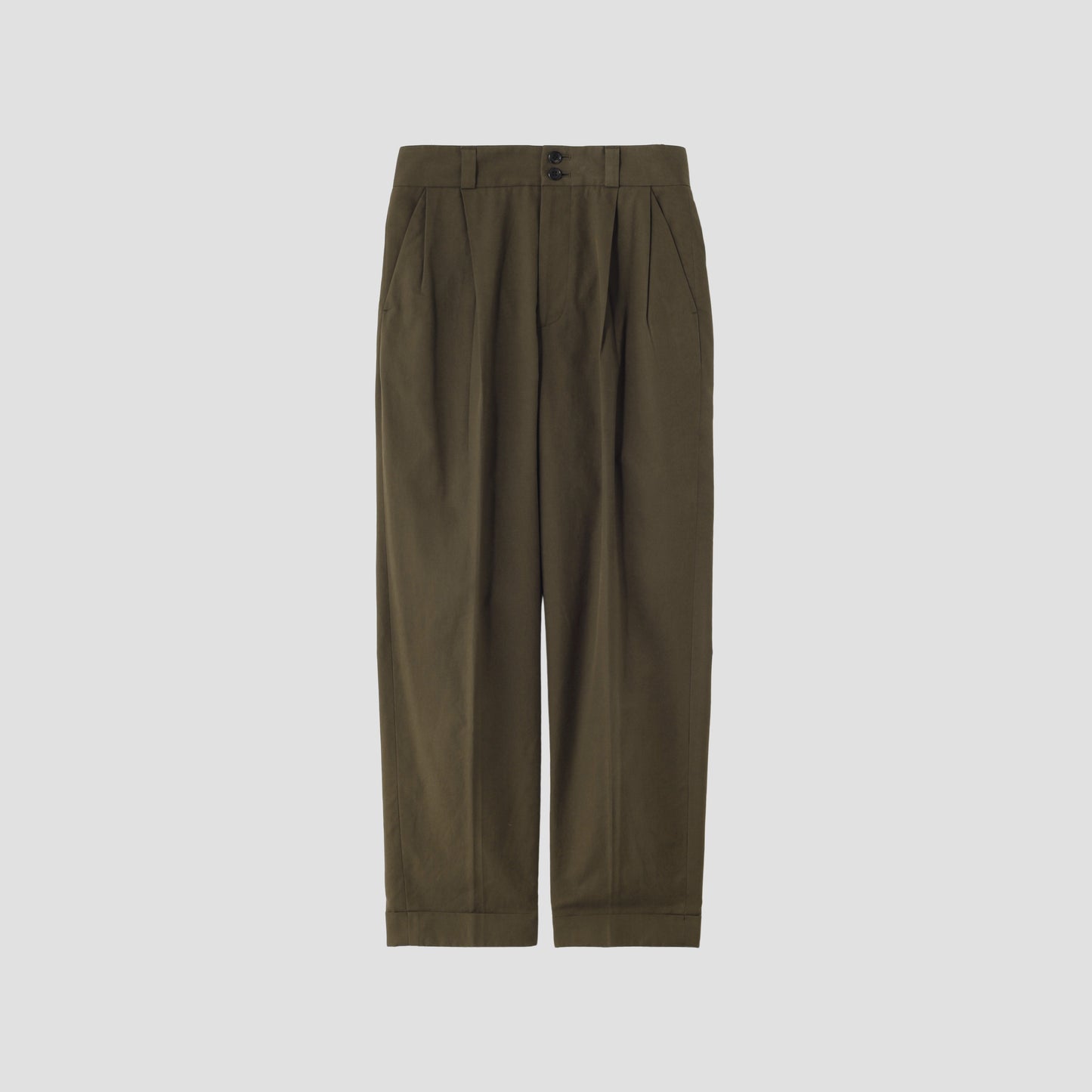 MATT COTTON TWILL TROUSERS