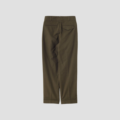 MATT COTTON TWILL TROUSERS
