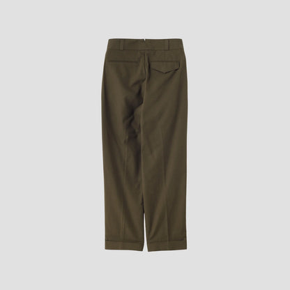 MATT COTTON TWILL TROUSERS