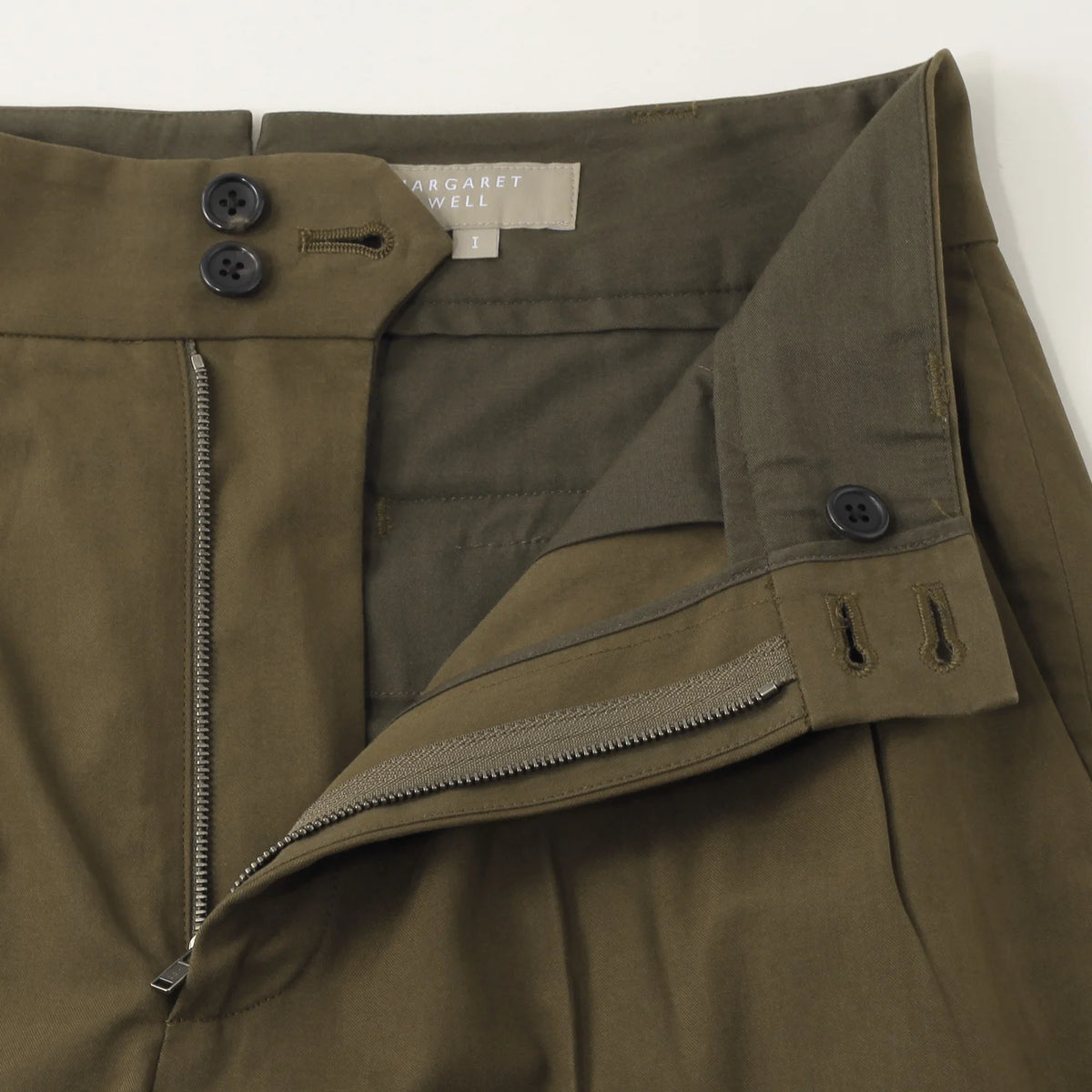 MATT COTTON TWILL TROUSERS