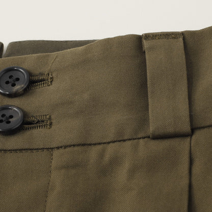 MATT COTTON TWILL TROUSERS