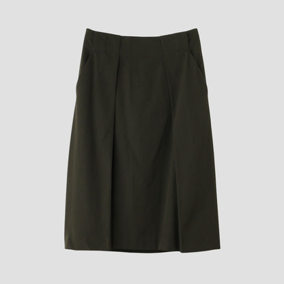 COMPACT COTTON WOOL SKIRT