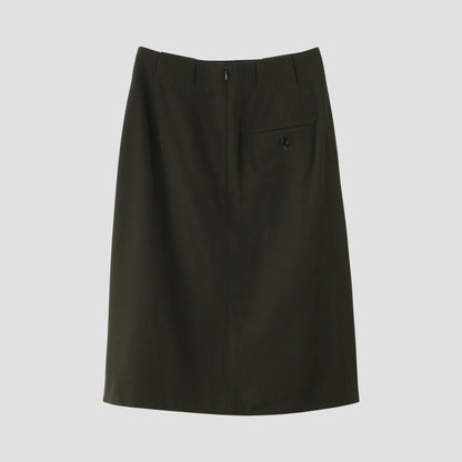 COMPACT COTTON WOOL SKIRT