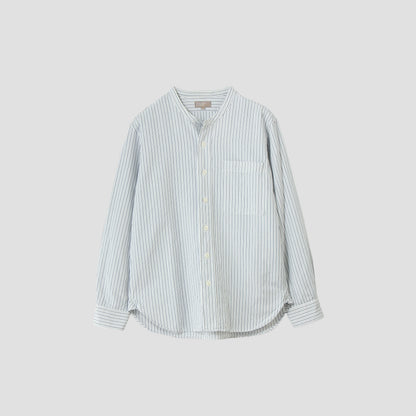 WASHED LINEN COTTON POPLIN SHIRT