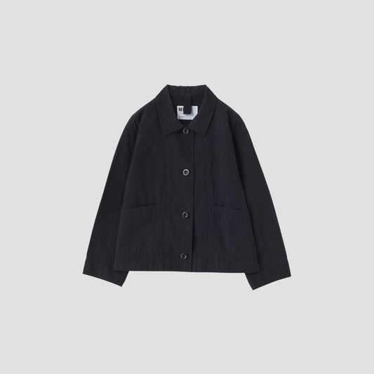 COTTON LINEN PLAIN WEAVE BLOUSON