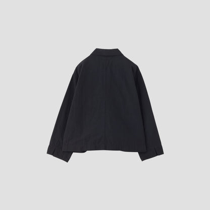 COTTON LINEN PLAIN WEAVE BLOUSON