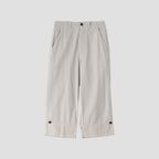 RAISED COTTON TWILL TROUSERS