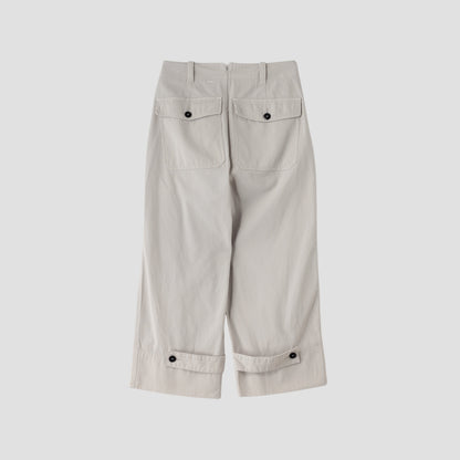 RAISED COTTON TWILL TROUSERS