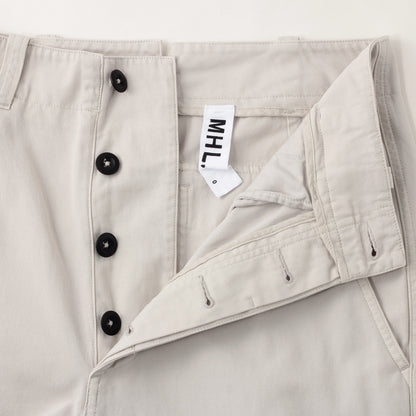 RAISED COTTON TWILL TROUSERS