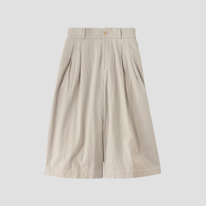 YARN DYE HEAVY COTTON TWILL TROUSERS
