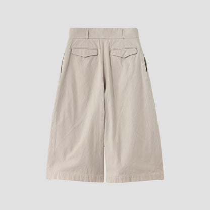 YARN DYE HEAVY COTTON TWILL TROUSERS