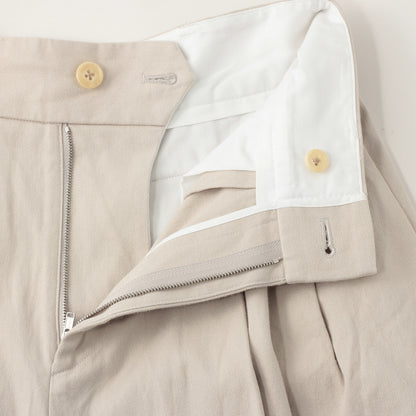 YARN DYE HEAVY COTTON TWILL TROUSERS