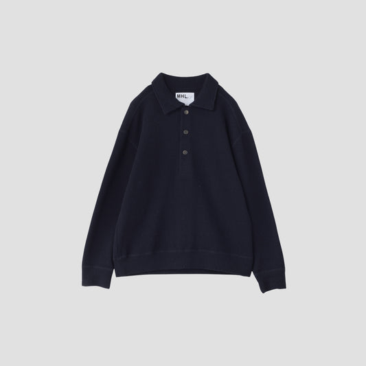 WOOL COTTON RIB TOP JERSEY