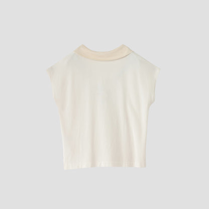 SILK COLLAR POLO JERSEY