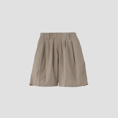FADED LINEN COTTON PLAINWEAVE TROUSERS