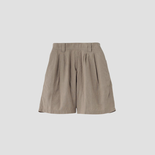 FADED LINEN COTTON PLAINWEAVE TROUSERS