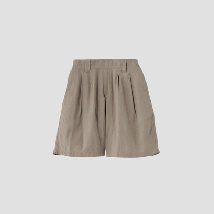 FADED LINEN COTTON PLAINWEAVE TROUSERS