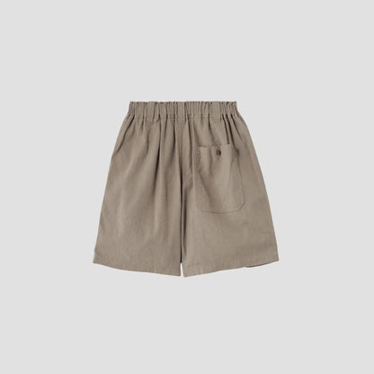 FADED LINEN COTTON PLAINWEAVE TROUSERS