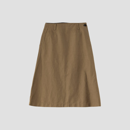 COTTON LINEN TWILL SKIRT