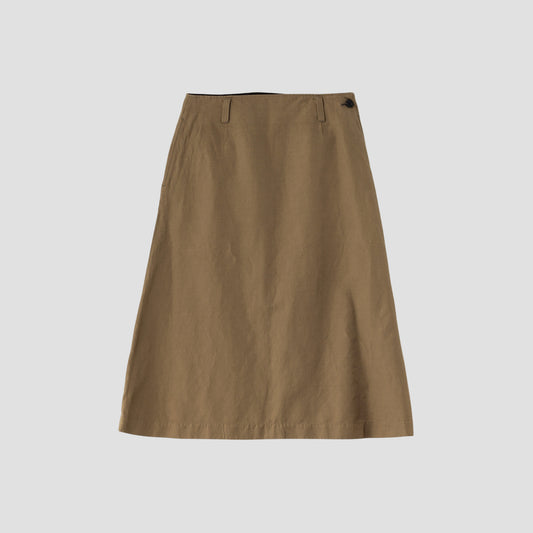 COTTON LINEN TWILL SKIRT