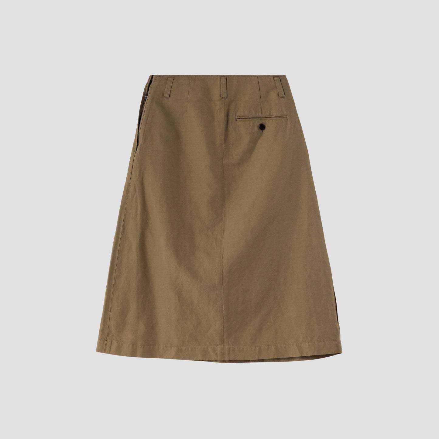 COTTON LINEN TWILL SKIRT