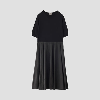 COTTON SILK POPLIN DRESS