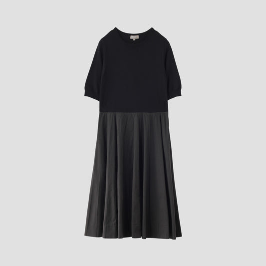 COTTON SILK POPLIN DRESS