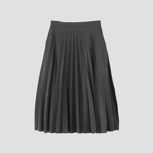 PRINCE OF WALES CHECK WOOL BLEND SKIRT