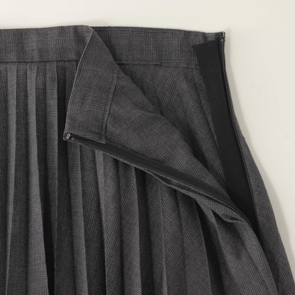 PRINCE OF WALES CHECK WOOL BLEND SKIRT