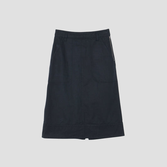 ORGANIC COTTON GABERDINE SKIRT