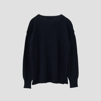 V NECK GUERNSEY KNIT