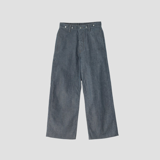 GREY CAST DENIM TROUSERS