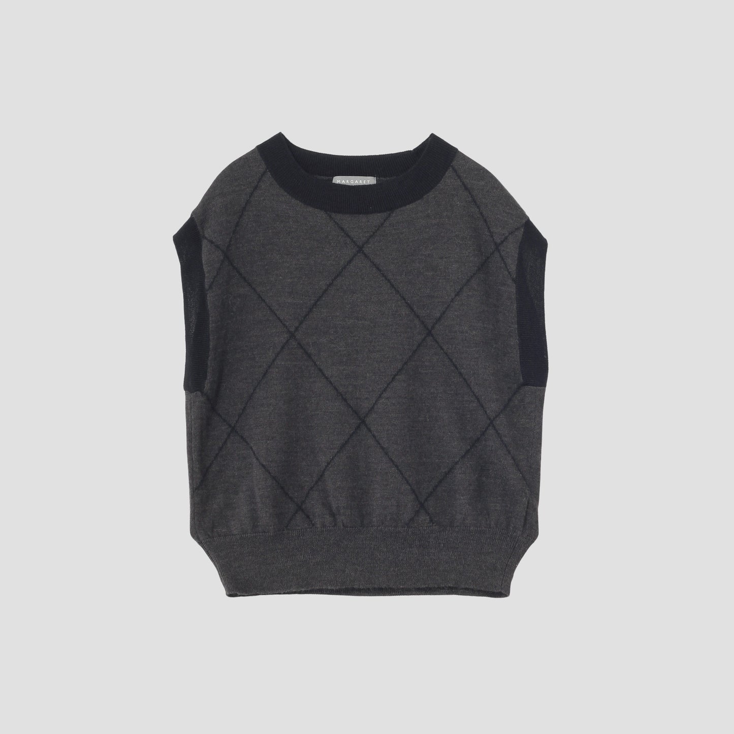WOOL LINEN ARGYLE KNIT